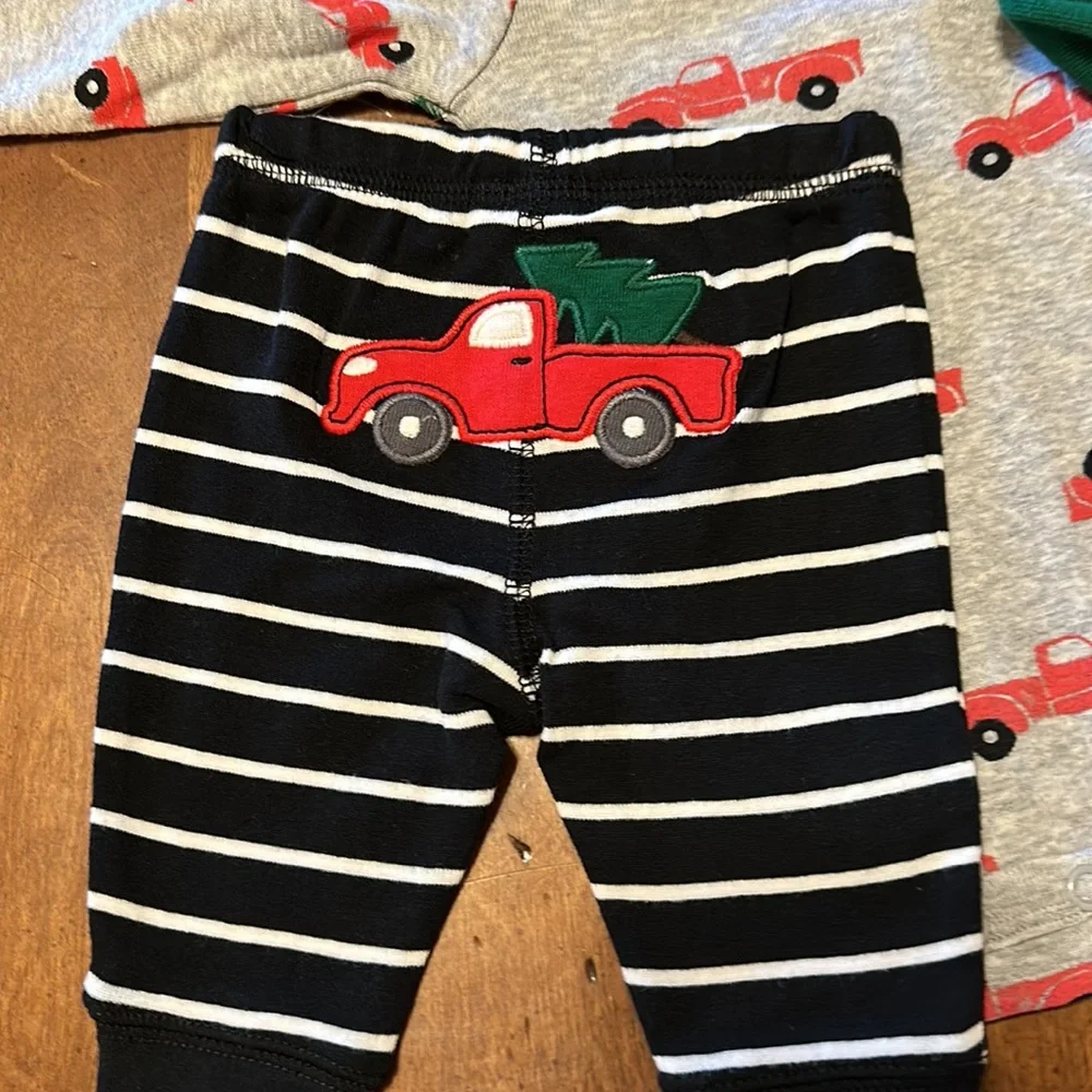 3 piece Christmas tree red truck long sleeve set